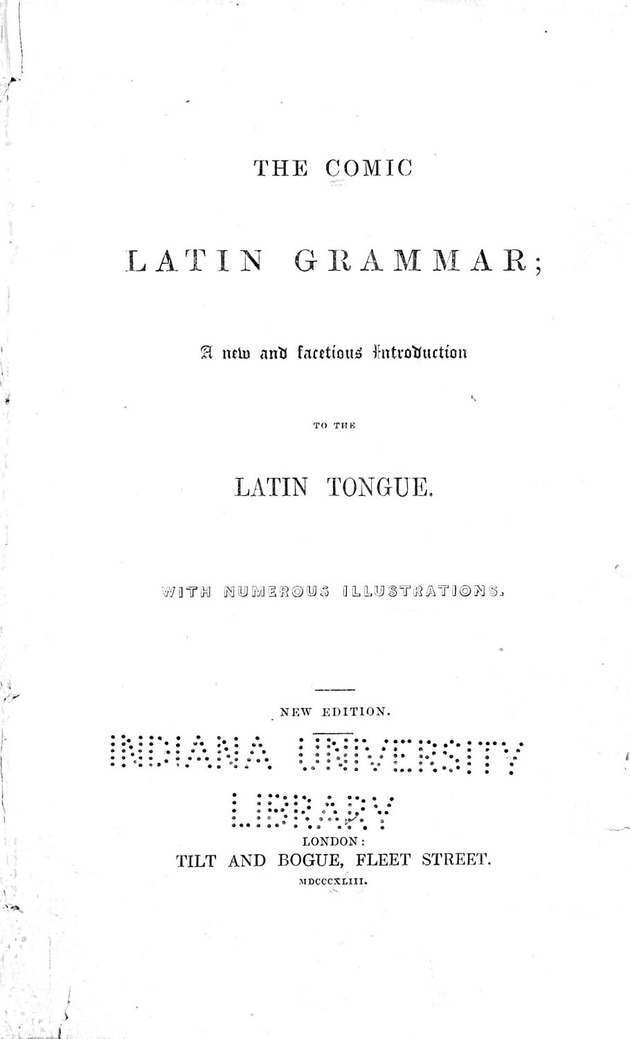 Cover of The Comic Latin Grammar