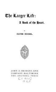 Cover of The Larger Life