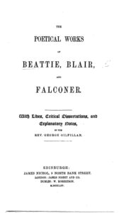 Cover of The Poetical Works of Beattie, Blair, and Falconer
