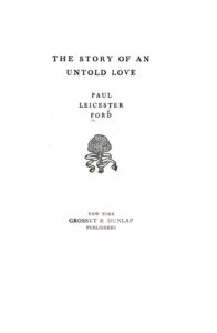 Cover of The Story of an Untold Love