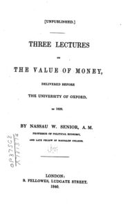 Cover of Three Lectures on the Value of Money, Delivered Before the University of Oxford, in 1829