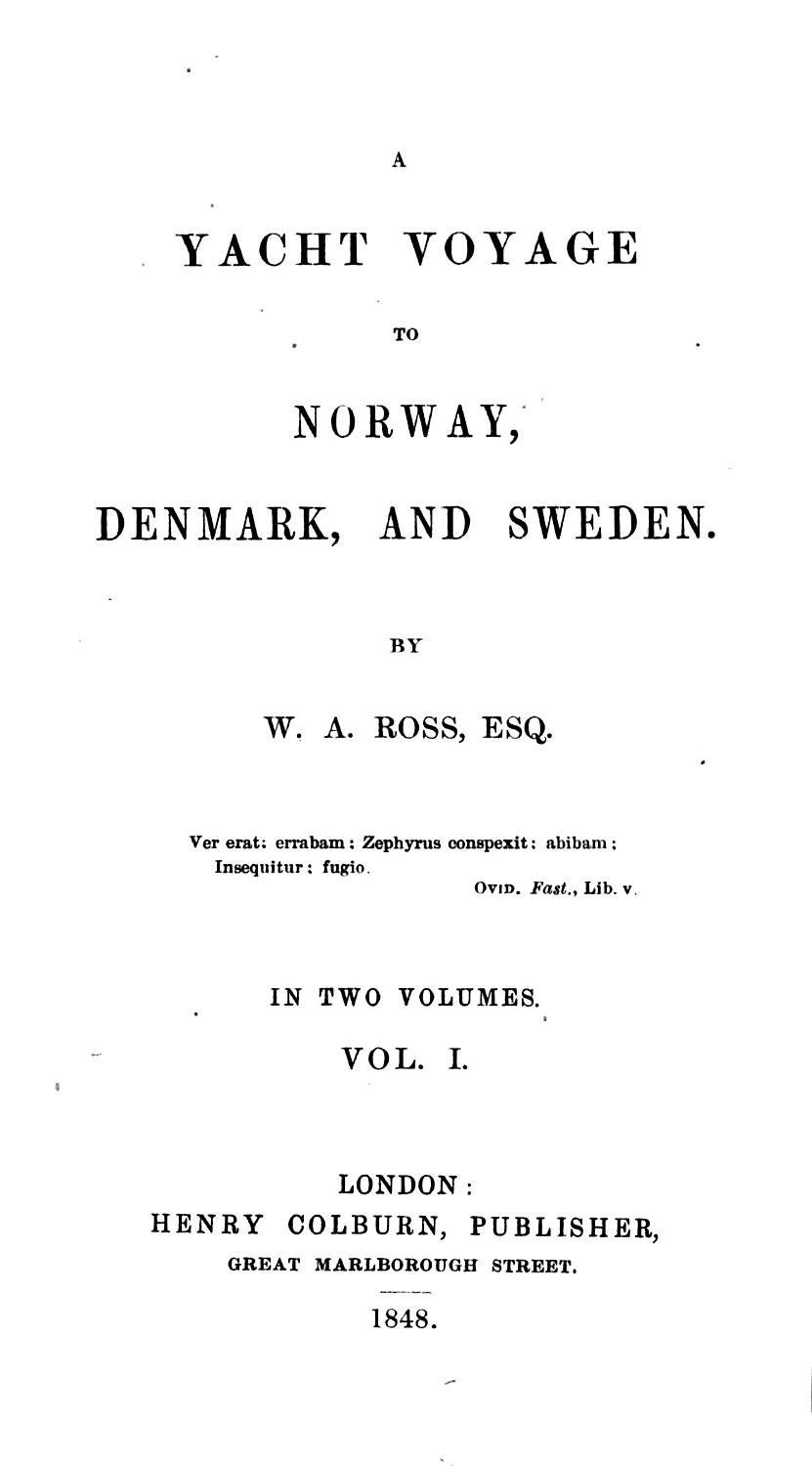 A Yacht Voyage To Norway Denmark And Sweden Pg28073