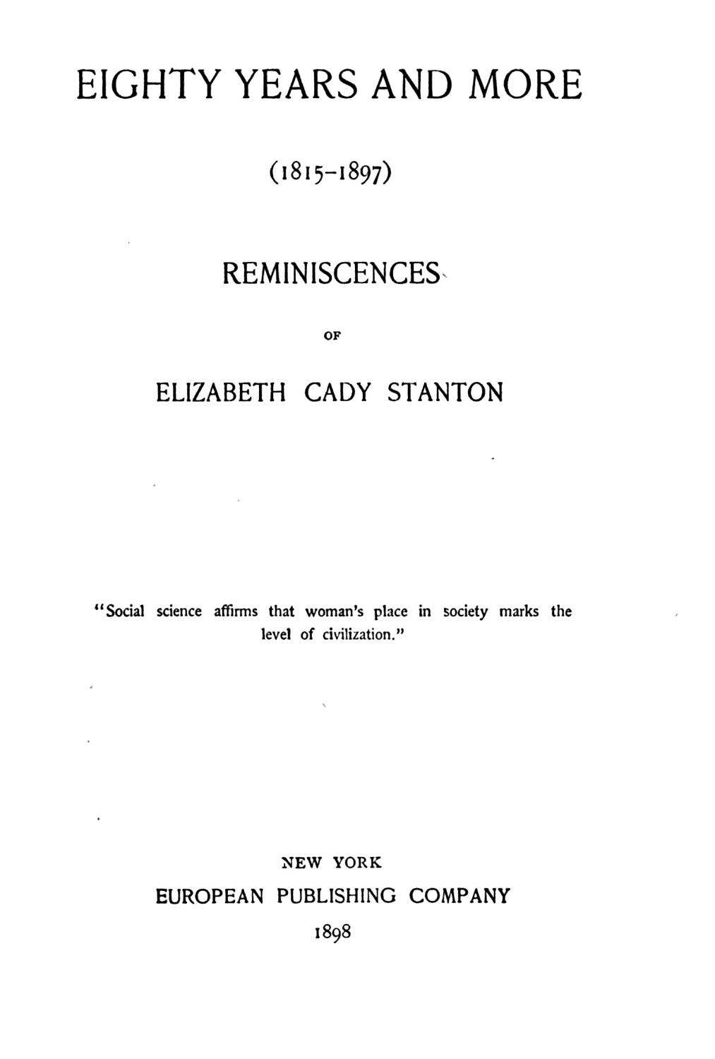 Cover of Eighty Years and More