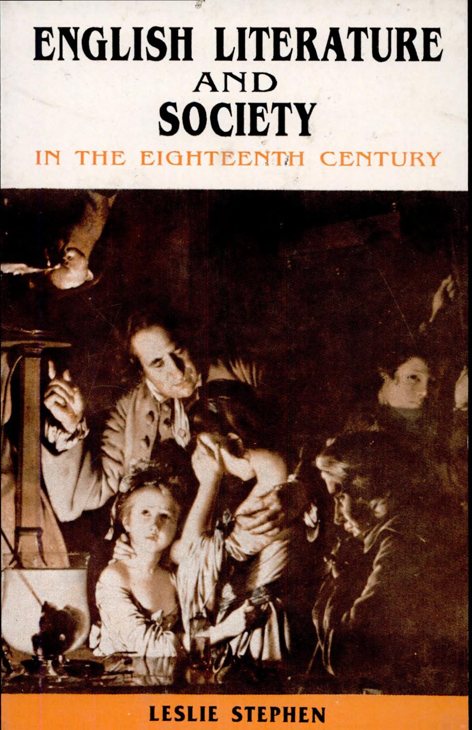 English Literature And Society In The Eighteenth Century Pg21123