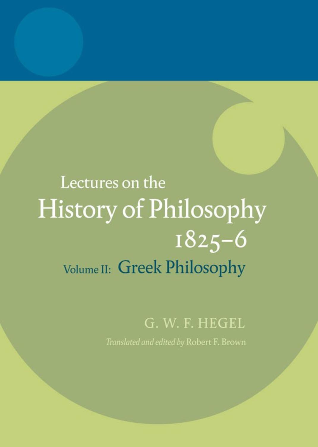 Lectures On The History Of Philosophy Pg58169