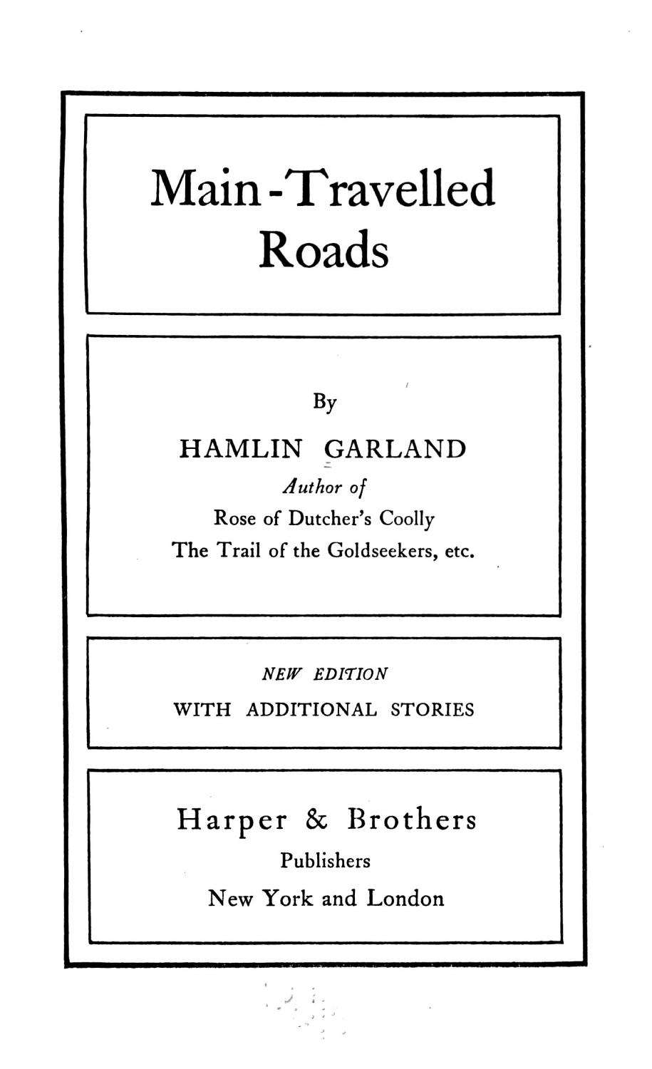 Main Travelled Roads Pg2809