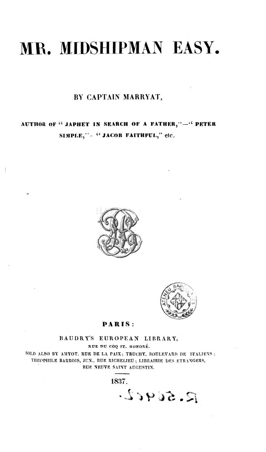 Mr Midshipman Easy Pg6629