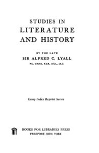 Studies In Literature And History Pg25937