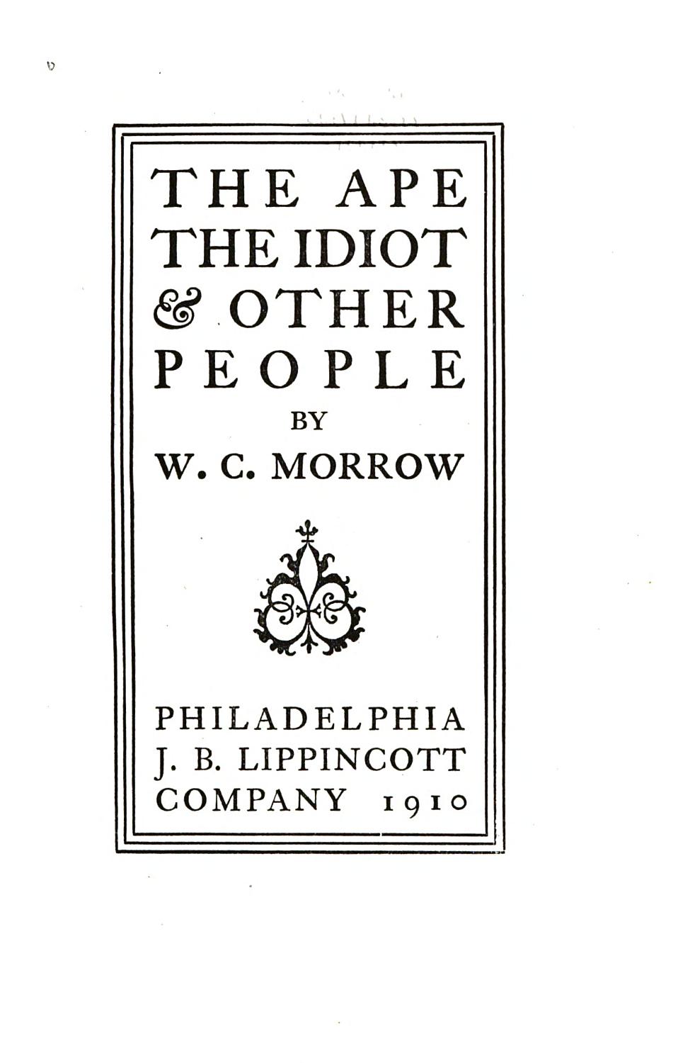 The Ape The Idiot Other People Pg21616