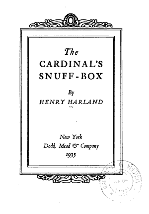 The Cardinals Snuff Box Pg5610