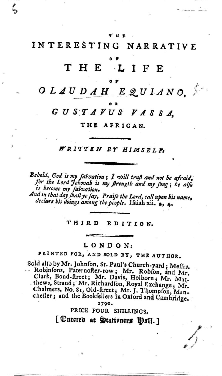 The Interesting Narrative Of The Life Of Olaudah Equiano Or Gustavus Vassa The African Pg15399