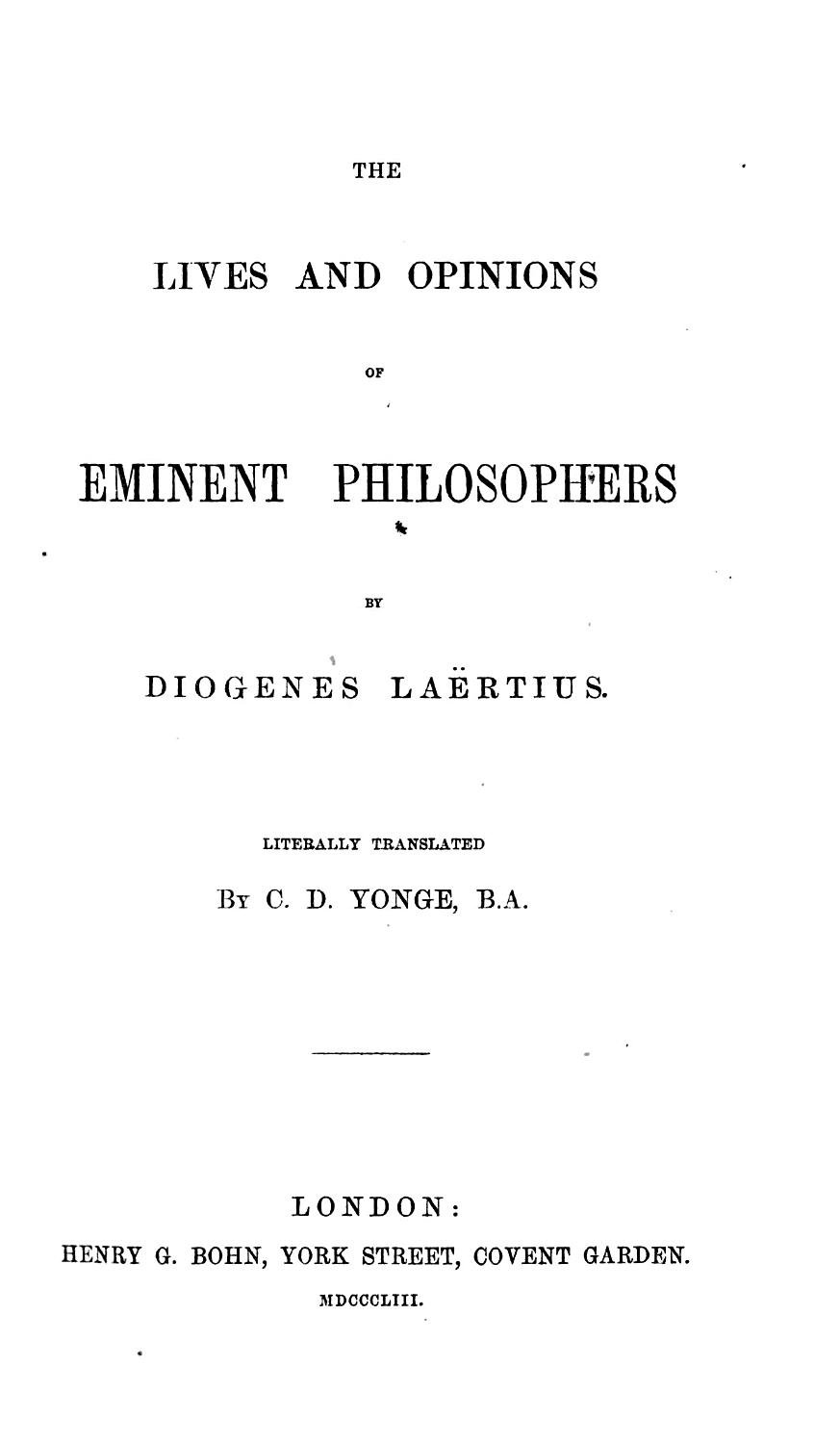 The Lives And Opinions Of Eminent Philosophers Pg57342