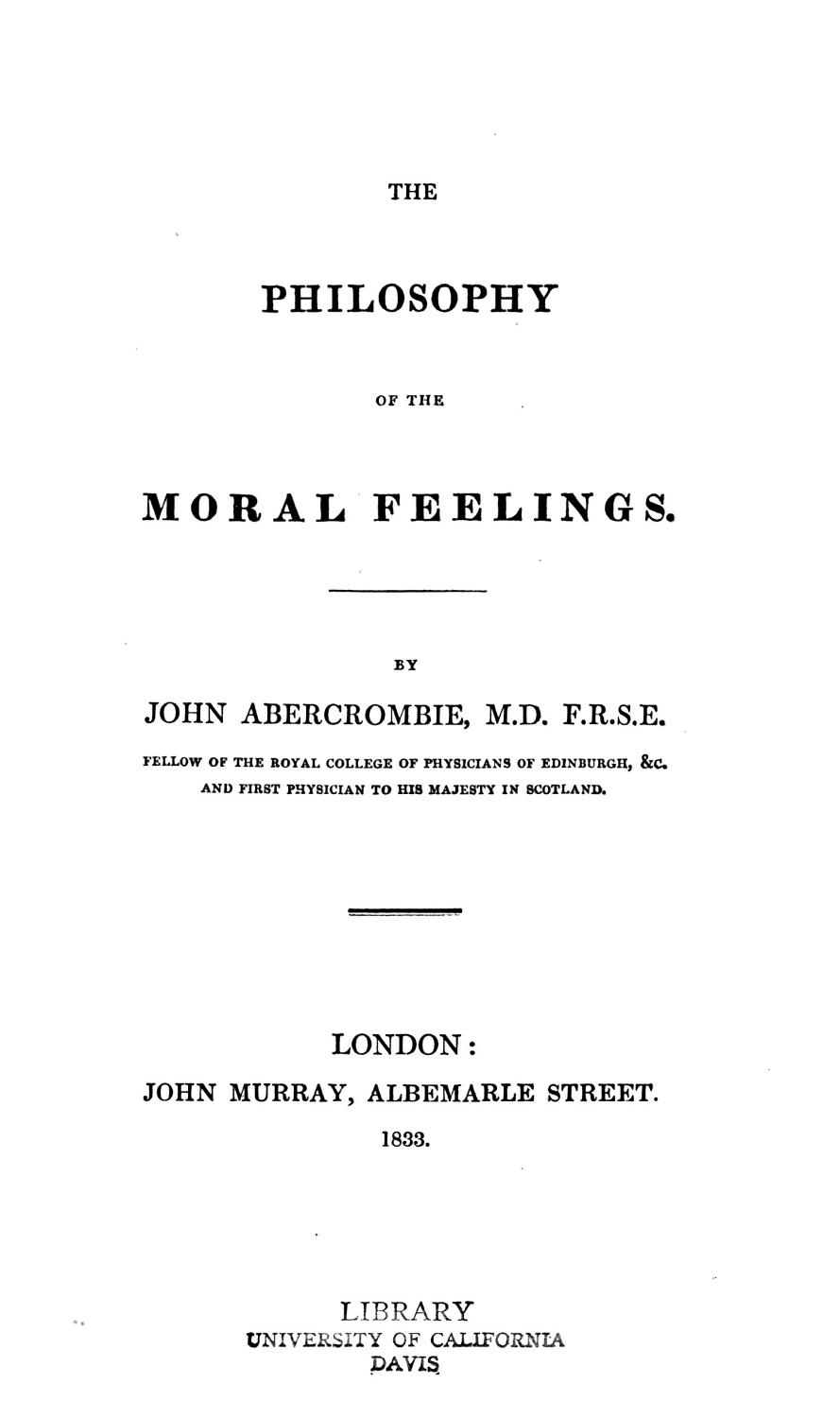 The Philosophy Of The Moral Feelings Pg22364