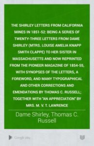 The Shirley Letters From California Mines In 1851 52 Pg23280