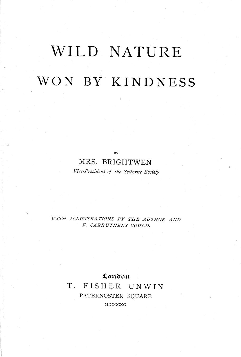 Wild Nature Won By Kindness Pg21111