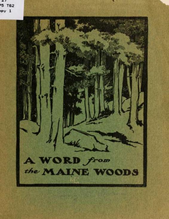 A Word From the Maine Woods by Henry David Thoreau, book cover