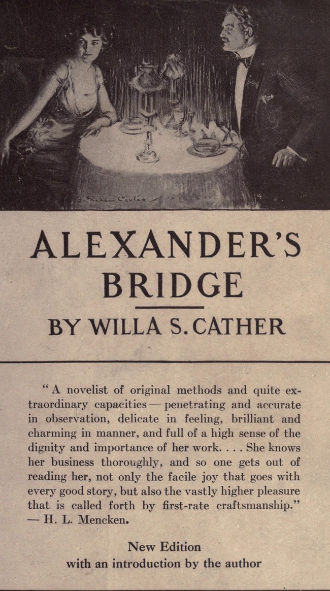 Alexander's Bridge by Willa Cather, book cover