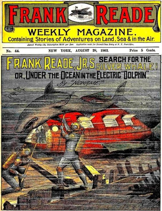 Frank Reade, Jr.'s Search for the Silver Whale by Luis Senarens, book cover