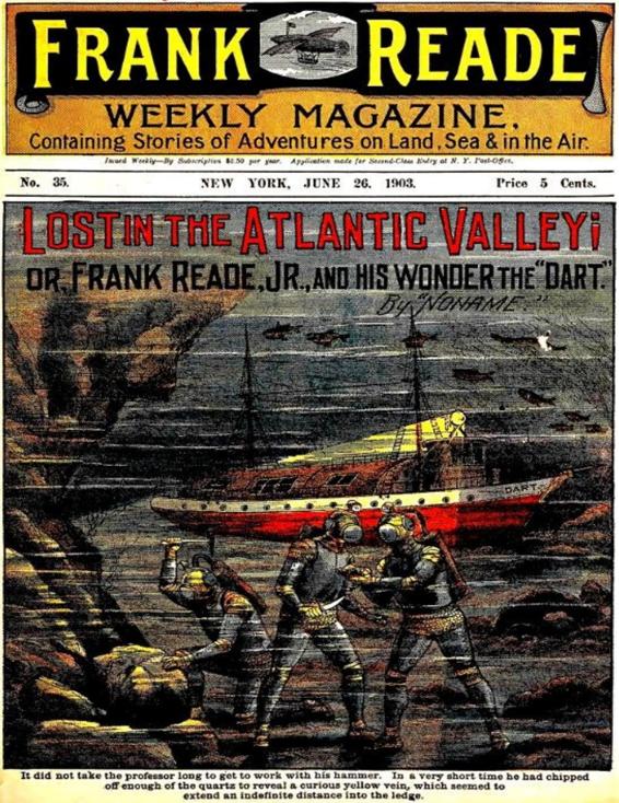 Lost in the Atlantic Valley by Luis Senarens, book cover
