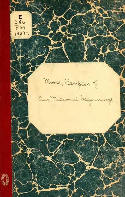 Our National Beginnings by J. Hampton Moore, book cover