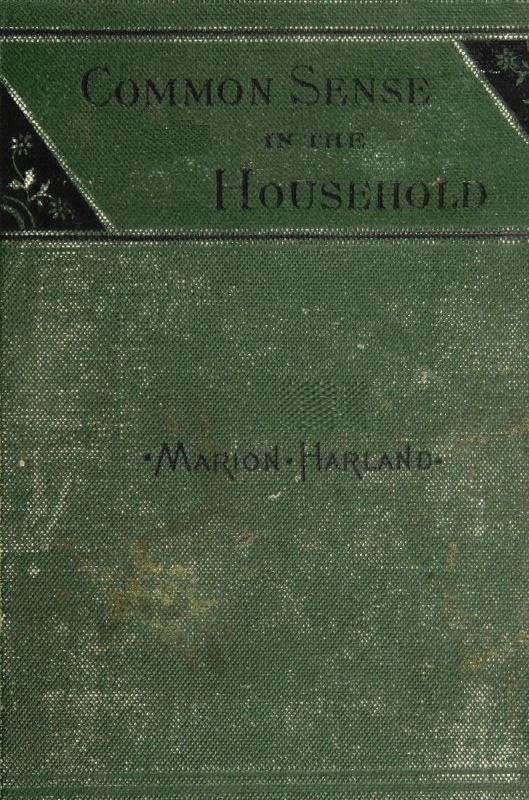 Common Sense in the Household by Marion Harland, book cover