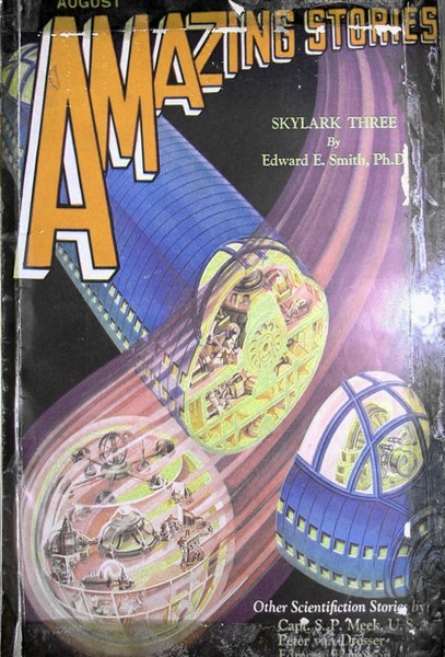 Skylark Three by E. E. Smith, book cover