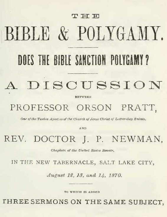 The Bible and Polygamy by George Q Cannon, book cover