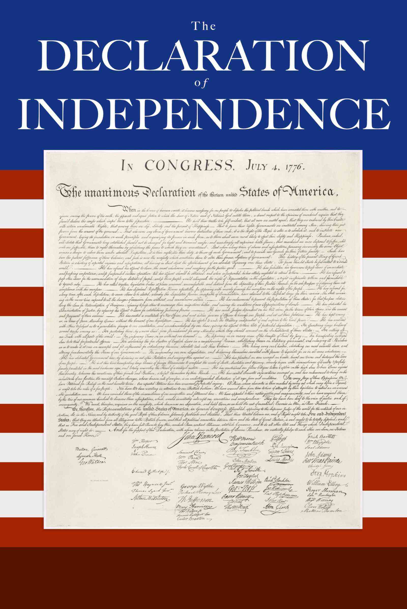 The Declaration of Independence of the United States of America by Thomas Jefferson, book cover