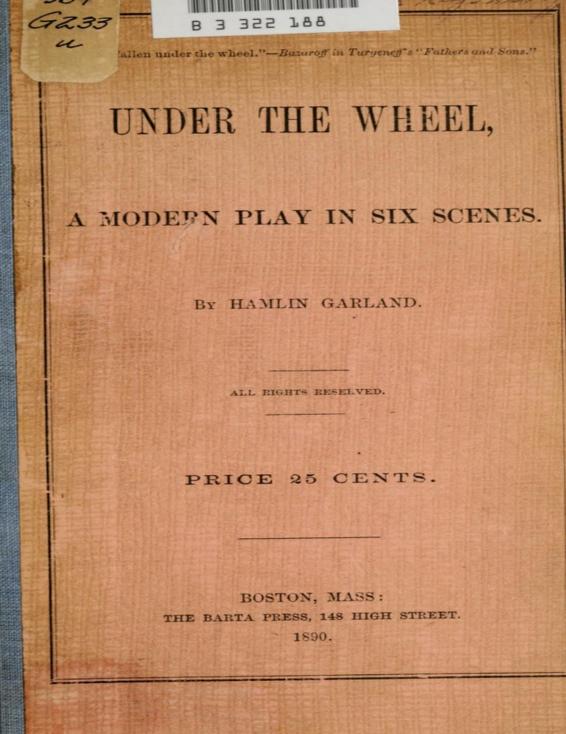 Under the Wheel by Hamlin Garland, book cover