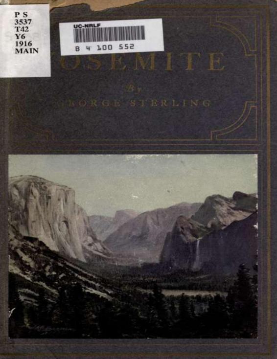 Yosemite, an Ode by George Sterling, book cover