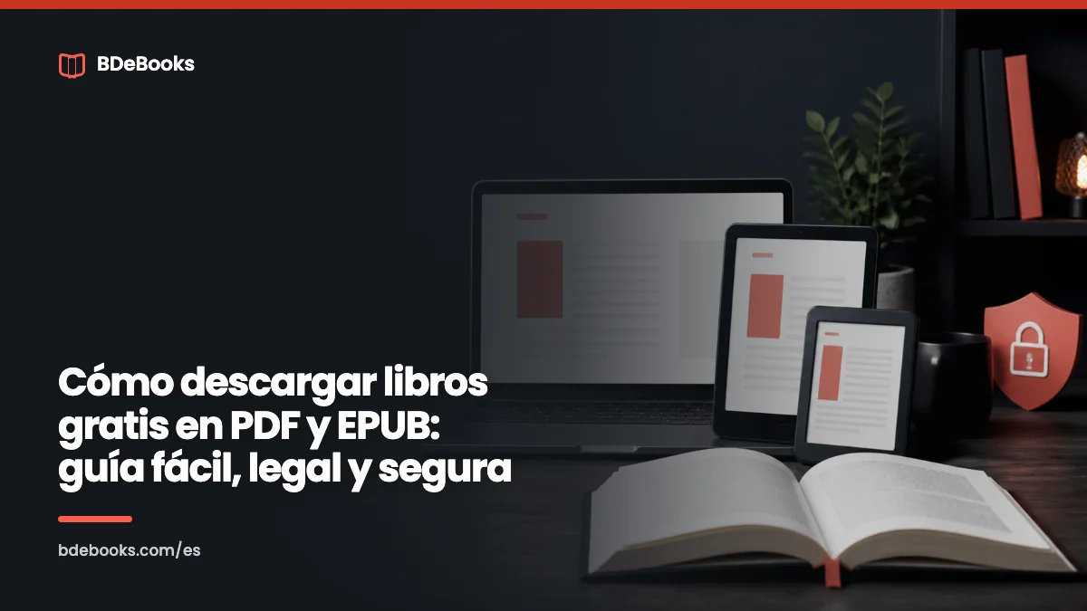 Cómo descargar libros gratis en PDF y EPUB: guía fácil, legal y segura