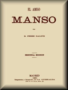 Portada de El amigo Manso de Benito Pérez Galdós