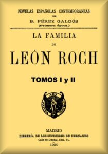 Portada de La familia de León Roch de Benito Pérez Galdós