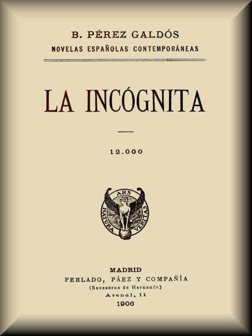 Portada de La incógnita