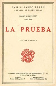 Portada de La prueba de Emilia Pardo Bazán