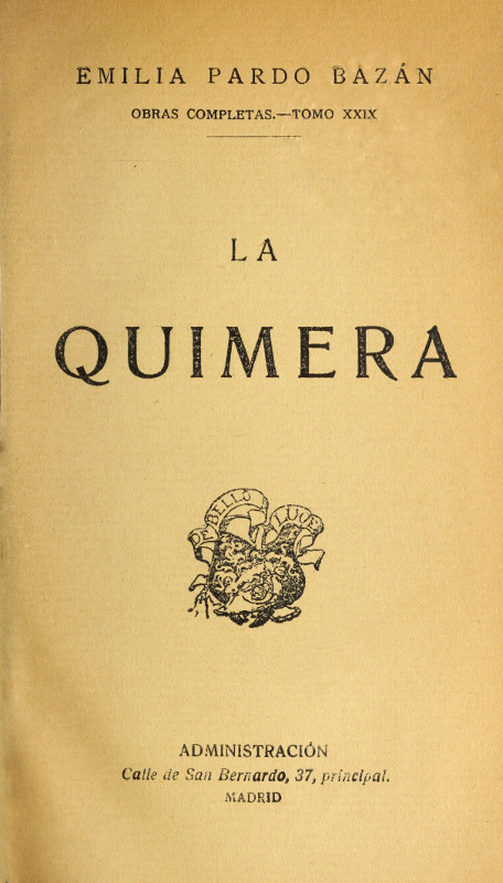 Portada de La quimera