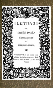 Portada de Letras de Rubén Darío