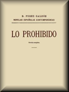 Portada de Lo prohibido de Benito Pérez Galdós