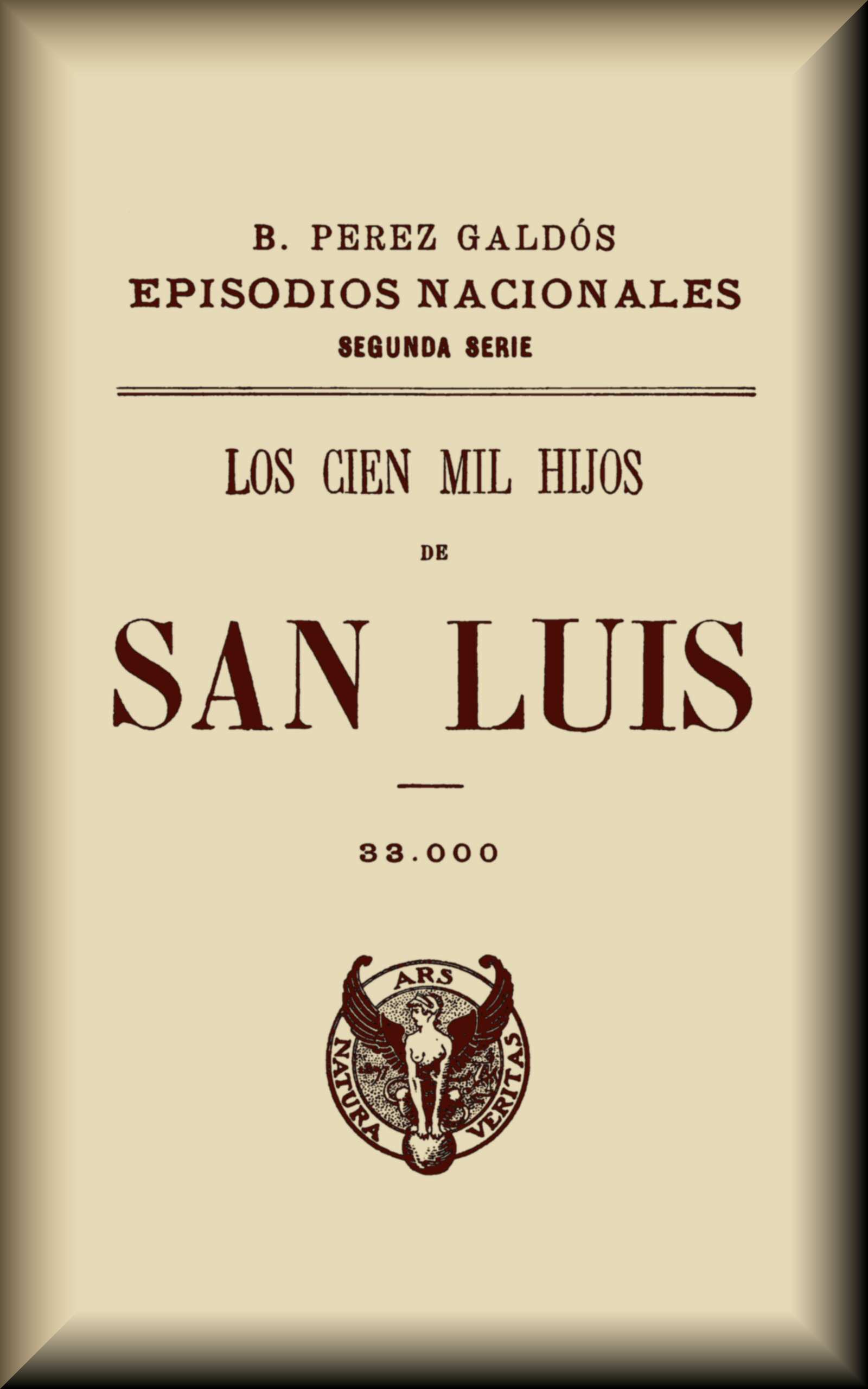 Los cien mil hijos de San Luis de Benito Pérez Galdós, portada del libro