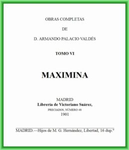 Portada de Maximina de Armando Palacio Valdés