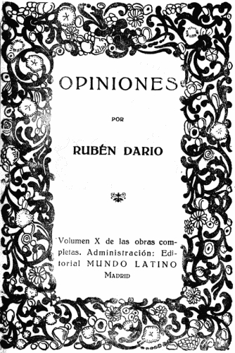 Portada de Opiniones