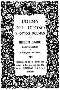 Portada de Poema del otoño y otros poemas de Rubén Darío