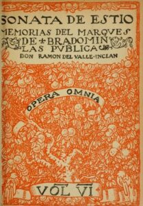 Portada de Sonata de estío: memorias del marqués de Bradomín de