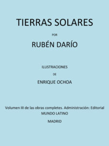 Portada de Tierras solares de Rubén Darío