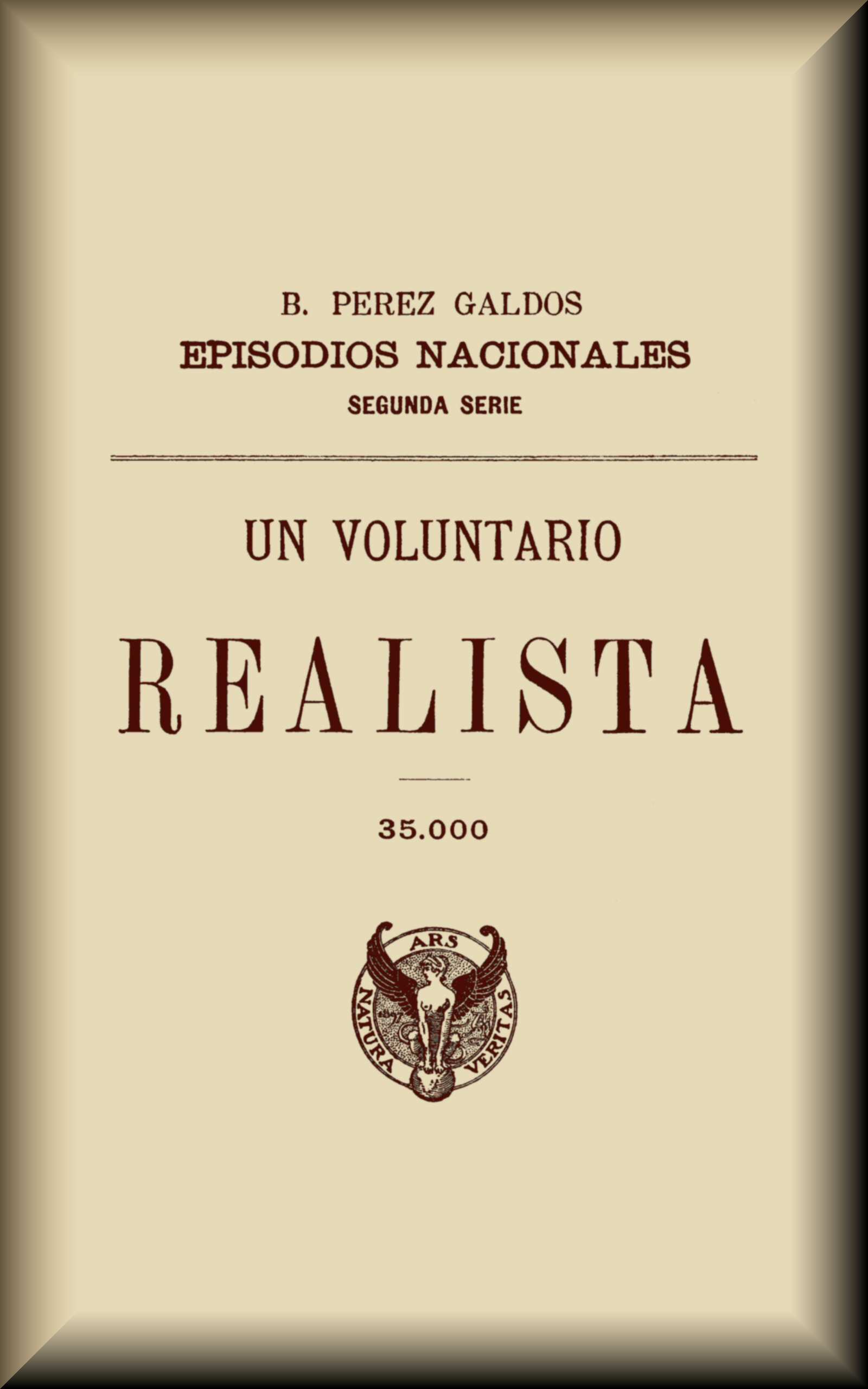 Un voluntario realista de Benito Pérez Galdós, portada del libro