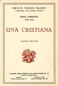 Portada de Una cristiana de Emilia Pardo Bazán