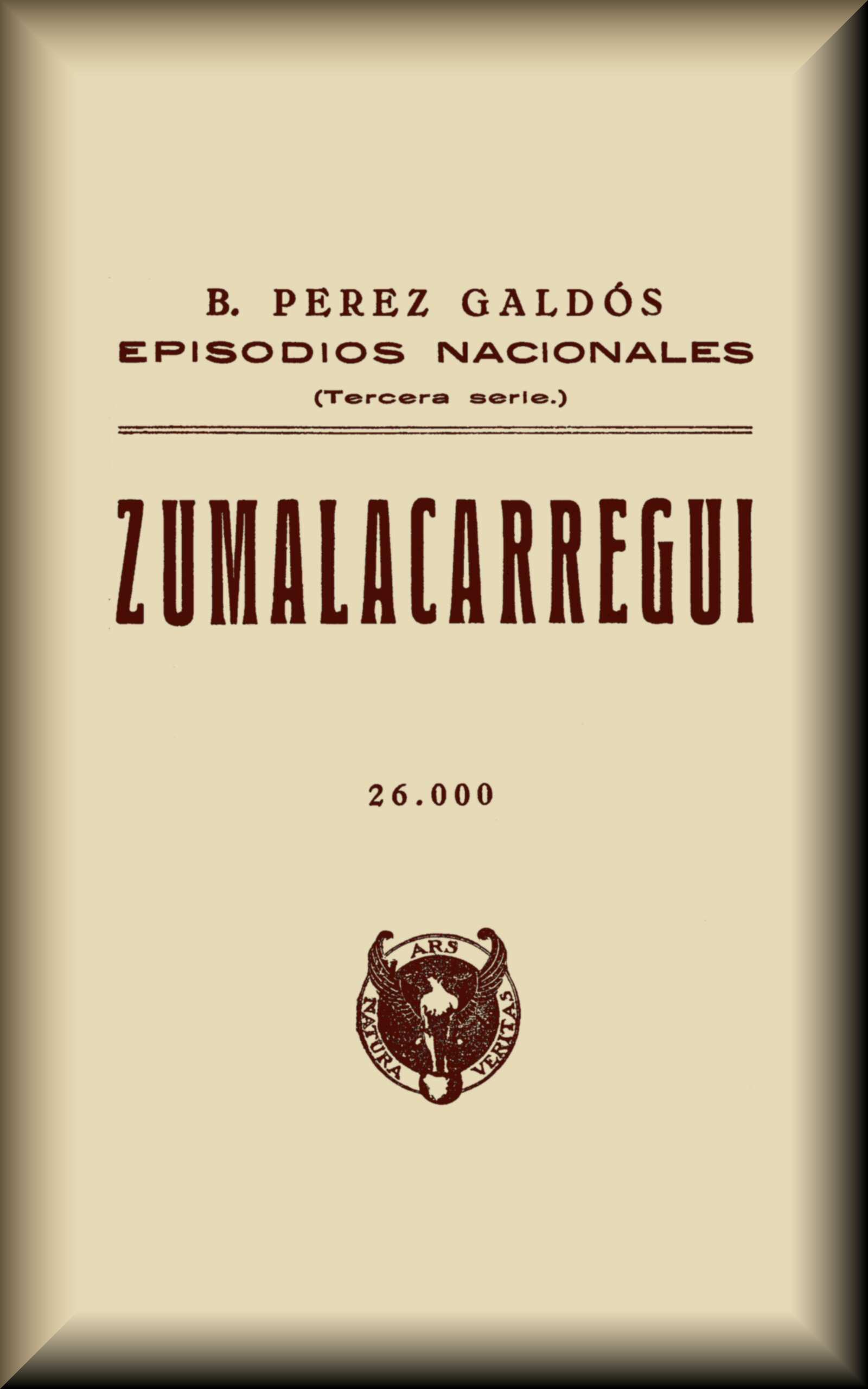 Zumalacárregui de Benito Pérez Galdós, portada del libro