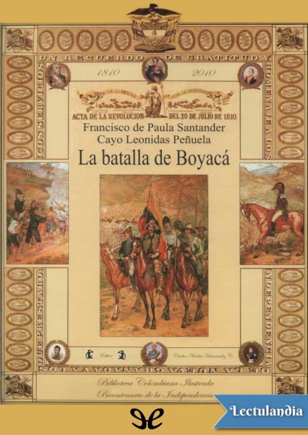 La batalla de Boyacá de AA. VV., portada del libro