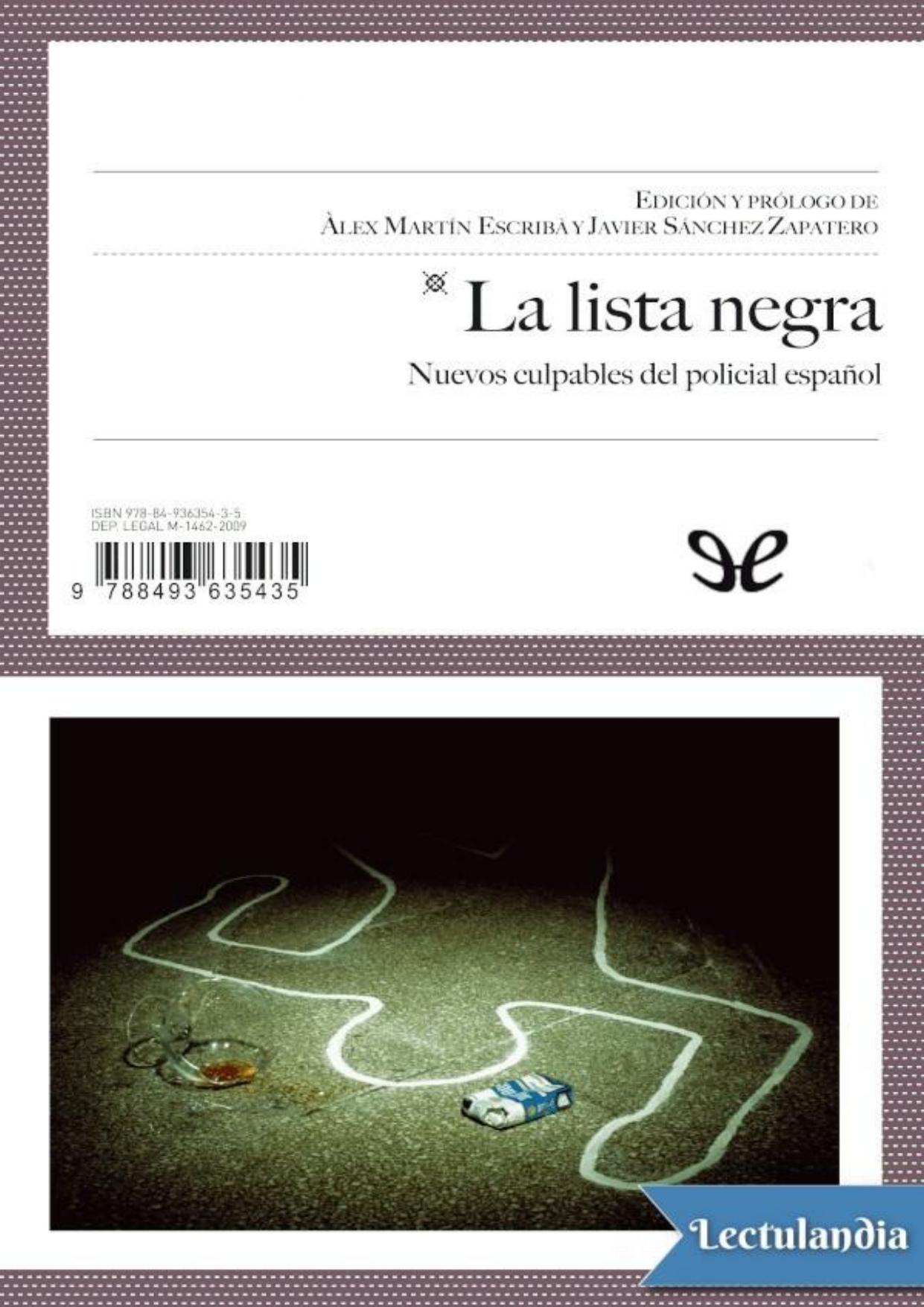 La lista negra de AA. VV., portada del libro
