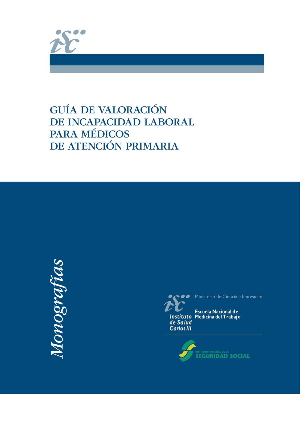 Guia de valoracion de incapacidad l de Agencia Estatal Boletin Oficial del, portada del libro